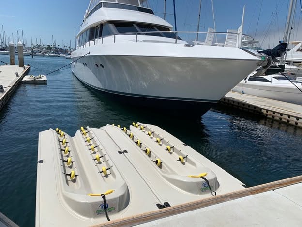 Local HydroHoist installation work at a waterfront dock